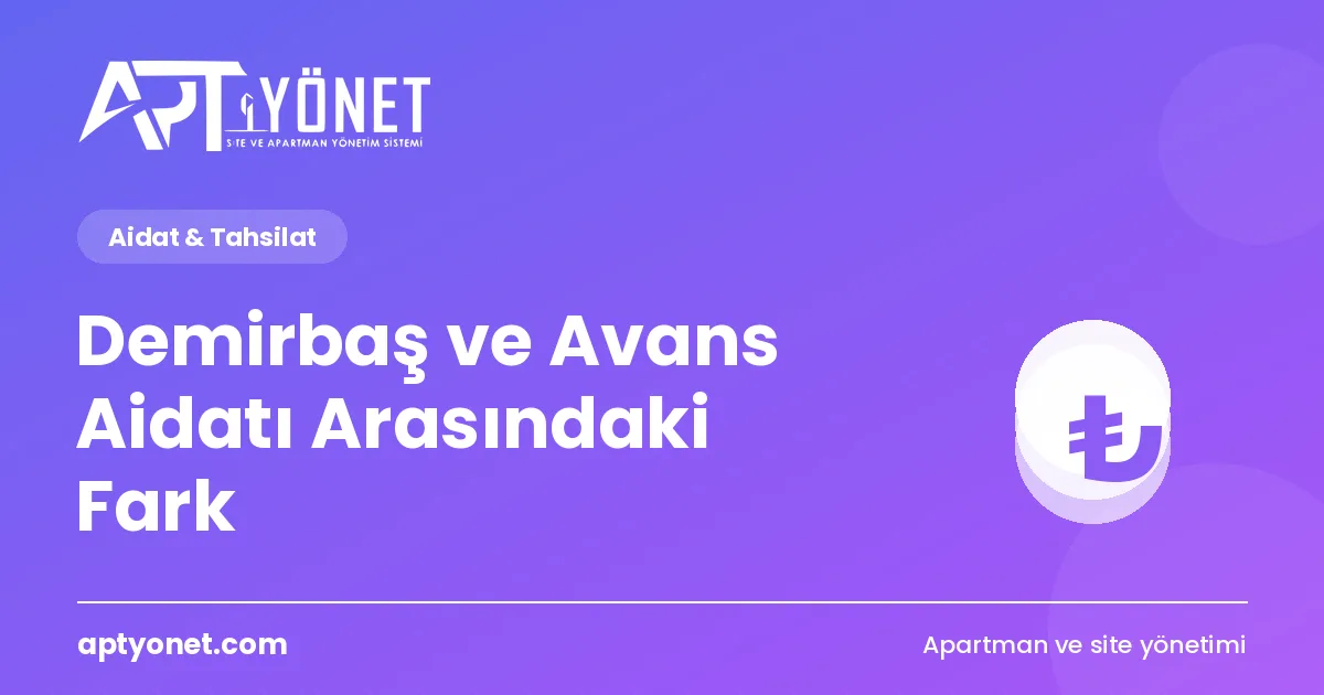 Demirbaş ve Avans Aidatı Arasındaki Fark — kapak görseli