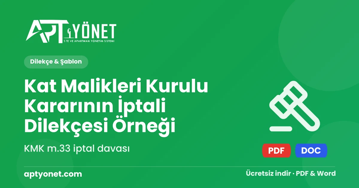 Kat Malikleri Kurulu Kararının İptali Dilekçesi Örneği — kapak görseli