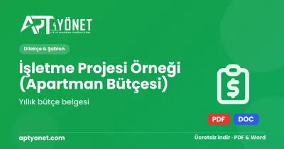 İşletme Projesi Örneği (Apartman Bütçesi) — kapak görseli