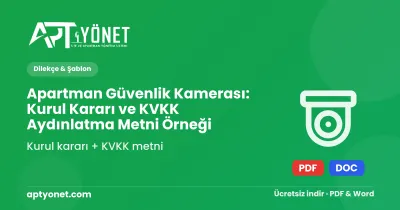 Apartman Güvenlik Kamerası: Kurul Kararı ve KVKK Aydınlatma Metni Örneği — kapak görseli