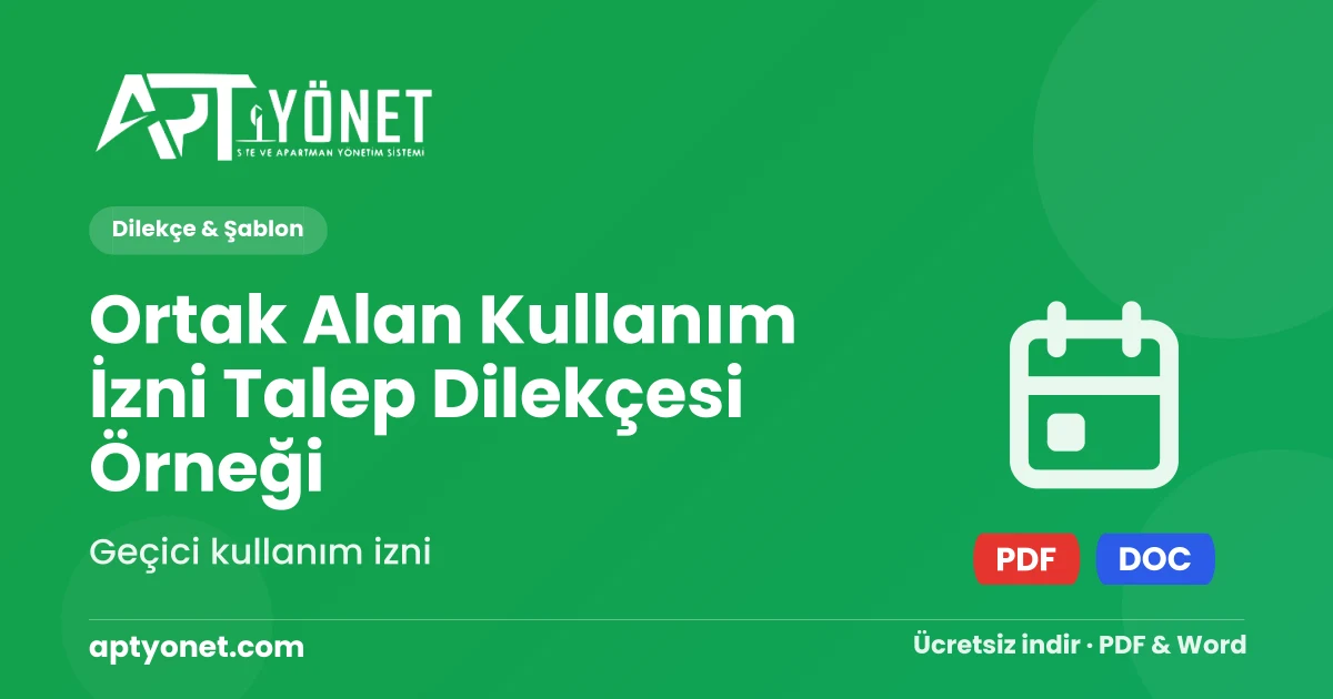 Ortak Alan Kullanım İzni Talep Dilekçesi Örneği — kapak görseli