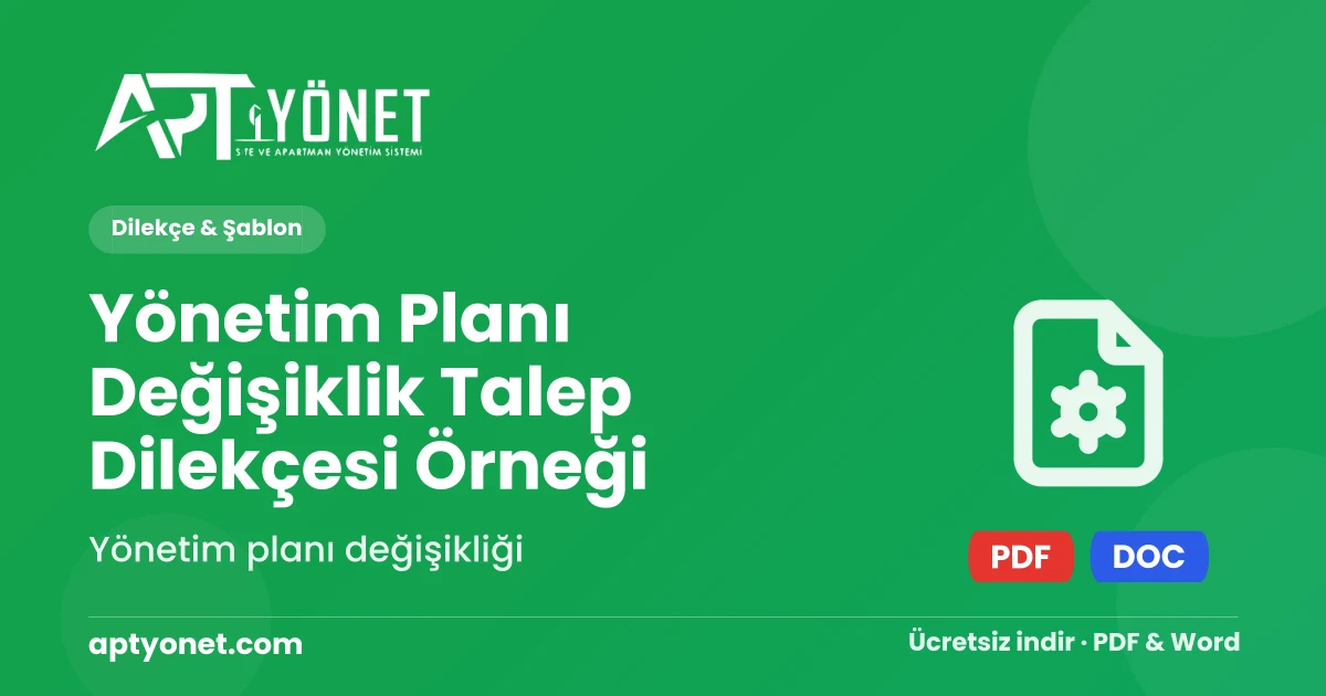Yönetim Planı Değişiklik Talep Dilekçesi Örneği — kapak görseli