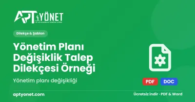 Yönetim Planı Değişiklik Talep Dilekçesi Örneği — kapak görseli