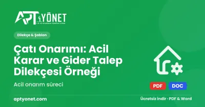 Çatı Onarımı: Acil Karar ve Gider Talep Dilekçesi Örneği — kapak görseli