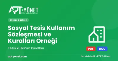 Sosyal Tesis Kullanım Sözleşmesi ve Kuralları Örneği — kapak görseli