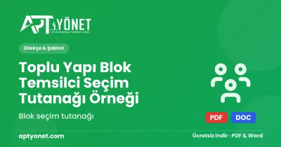 Toplu Yapı Blok Temsilci Seçim Tutanağı Örneği — kapak görseli