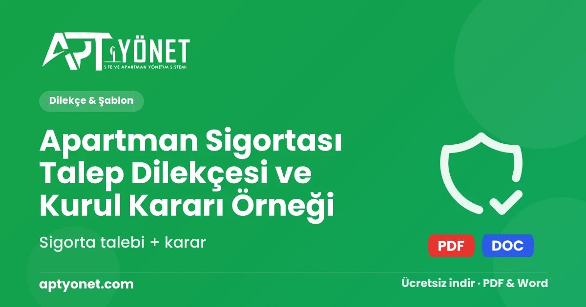 Apartman Sigortası Talep Dilekçesi ve Kurul Kararı Örneği — kapak görseli