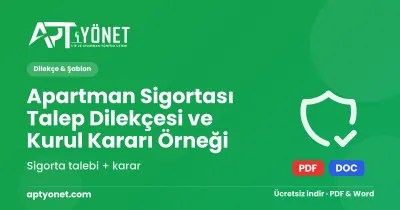 Apartman Sigortası Talep Dilekçesi ve Kurul Kararı Örneği — kapak görseli