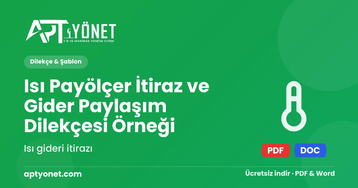 Isı Payölçer İtiraz ve Gider Paylaşım Dilekçesi Örneği — kapak görseli