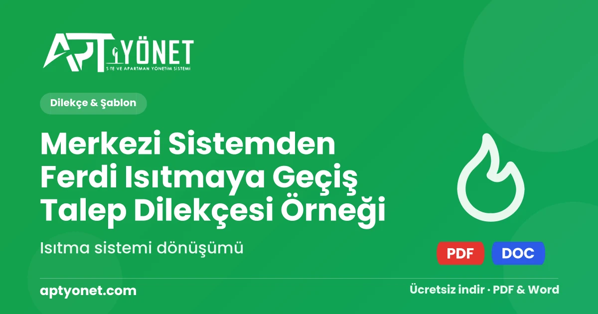 Merkezi Sistemden Ferdi Isıtmaya Geçiş Talep Dilekçesi Örneği — kapak görseli