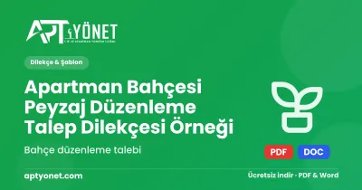 Apartman Bahçesi Peyzaj Düzenleme Talep Dilekçesi Örneği — kapak görseli