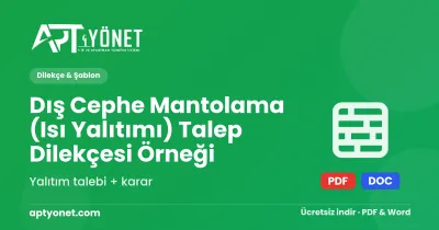 Dış Cephe Mantolama (Isı Yalıtımı) Talep Dilekçesi Örneği — kapak görseli