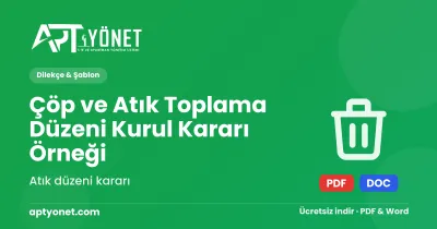 Çöp ve Atık Toplama Düzeni Kurul Kararı Örneği — kapak görseli