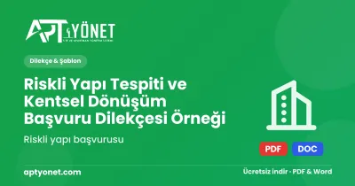 Riskli Yapı Tespiti ve Kentsel Dönüşüm Başvuru Dilekçesi Örneği — kapak görseli