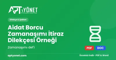 Aidat Borcu Zamanaşımı İtiraz Dilekçesi Örneği — kapak görseli
