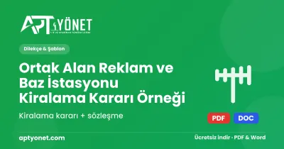 Ortak Alan Reklam ve Baz İstasyonu Kiralama Kararı Örneği — kapak görseli
