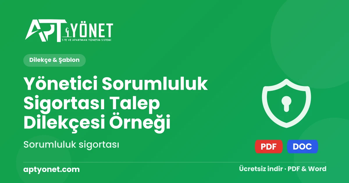 Yönetici Sorumluluk Sigortası Talep Dilekçesi Örneği — kapak görseli