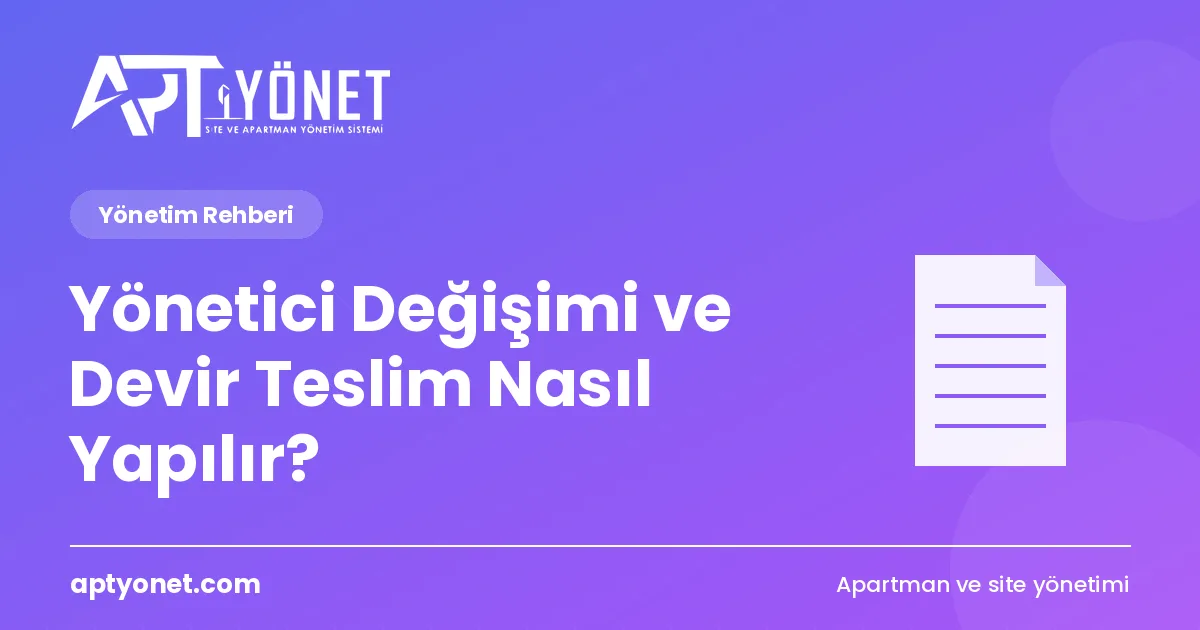 Yönetici Değişimi ve Devir Teslim Nasıl Yapılır? — kapak görseli
