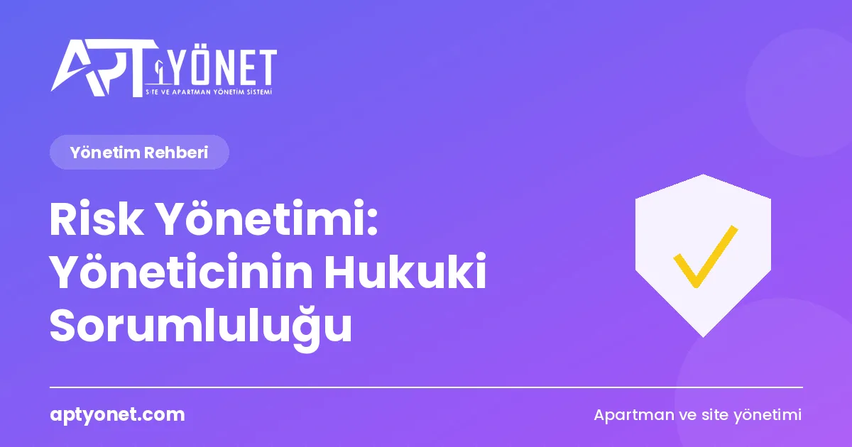 Risk Yönetimi: Yöneticinin Hukuki Sorumluluğu — kapak görseli