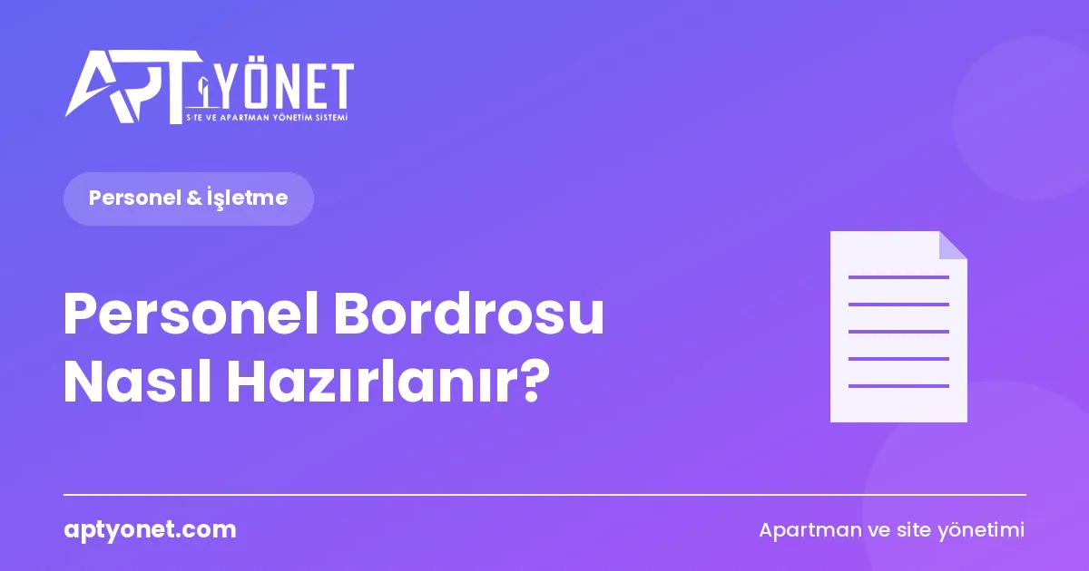 Personel Bordrosu Nasıl Hazırlanır? — kapak görseli