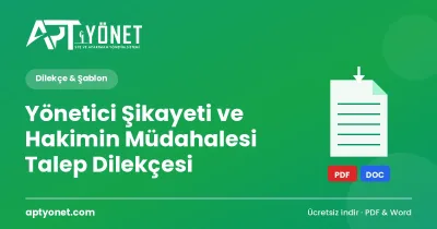 Yönetici Şikayeti ve Hakimin Müdahalesi Talep Dilekçesi — kapak görseli