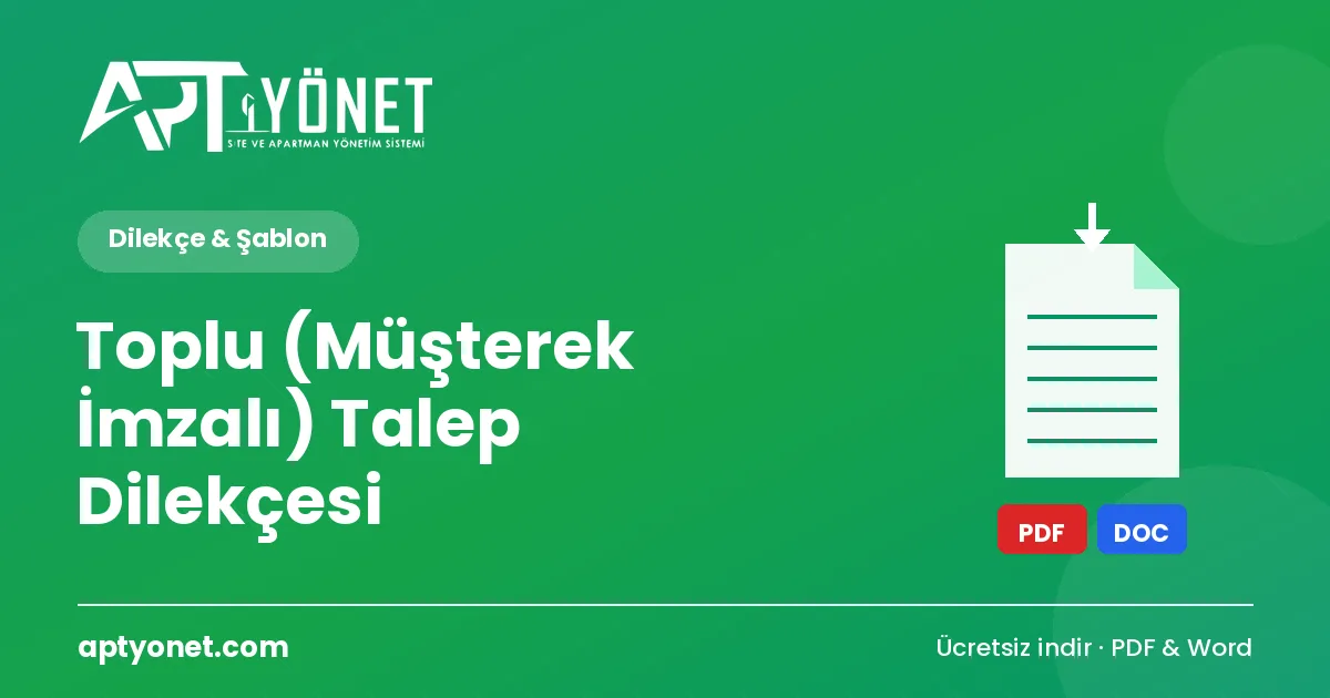 Toplu (Müşterek İmzalı) Talep Dilekçesi Örneği — kapak görseli