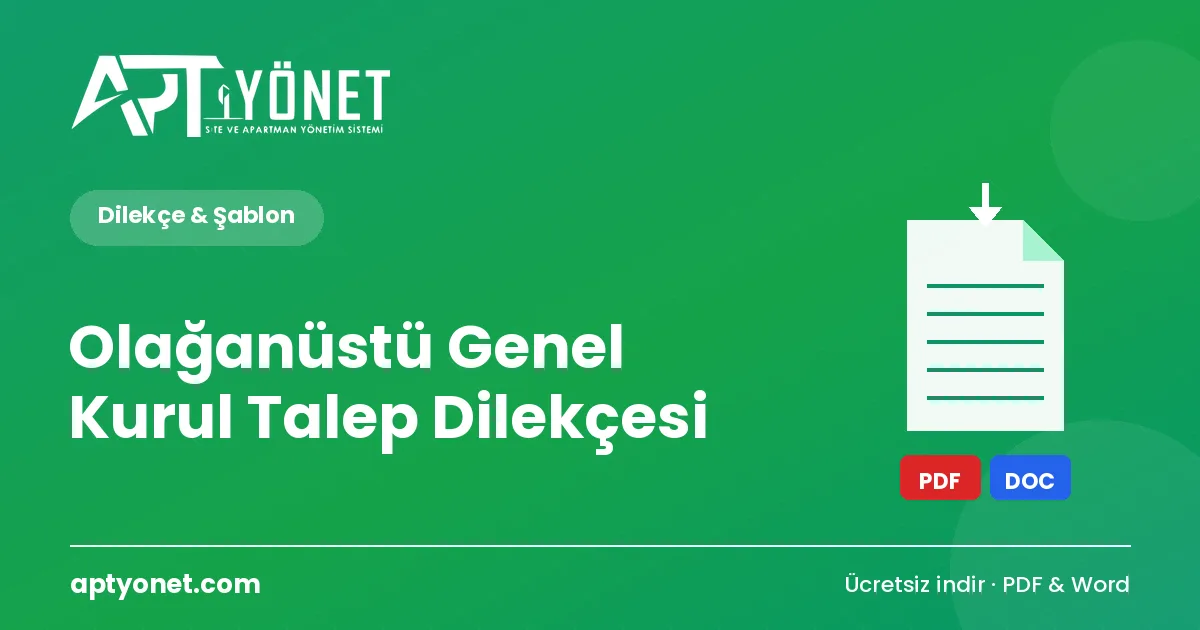 Olağanüstü Genel Kurul Talep Dilekçesi Örneği — kapak görseli