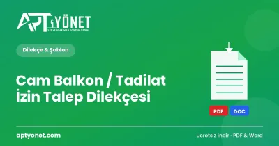 Cam Balkon / Tadilat İzin Talep Dilekçesi Örneği — kapak görseli