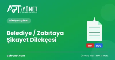 Belediye / Zabıtaya Şikayet Dilekçesi Örneği — kapak görseli