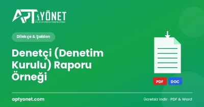 Denetçi (Denetim Kurulu) Raporu Örneği — kapak görseli
