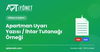 Apartman Uyarı Yazısı / İhtar Tutanağı Örneği — kapak görseli